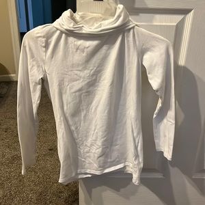 white turtle neck cat and jack size L 10-12 worn once